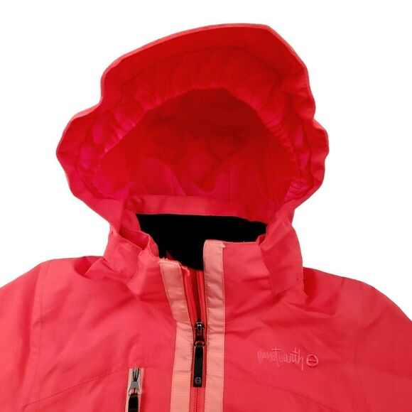 Planet Earth Snow Jacket Girls Small Orange Snowboarding Full Zip Insulated - Picture 4 of 12